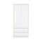 Homeroots 71" White Wood Two Door Two Drawer Combo Dresser 520128 - alternate 6