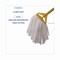Boardwalk Cut-End Wet Mop Head, Rayon/Polyester, Non-Woven, White, 20oz BW1020 - alternate 2