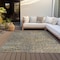 Homeroots 5' X 8' Gold And Gray Abstract Washable Indoor Outdoor Area Rug 596795 - alternate 3