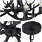 Jonathan Y Eldora 33" 6-Light Rustic Farmhouse Adjustable Resin Antler LED Chandelier, Black JYL6318C - alternate 3