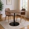 Homeroots 35" Square Steel Pedestal Base Dining Table 386248 - alternate 4