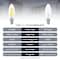 Luxrite 8W LED Candelabra Bulb, 75W Equivalent, E12 Base, 1000 Lumens, 5000K Bright White, 12PK LR21714 - alternate 6