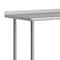 Flash Furniture Rawcliffe SS 18Ga Work Table w/1.5in. Backsplash, Undershelf and 2 Locking Casters, 48 x 24 x 36 NH-WT-2448BSP-CAS-GG - alternate 6
