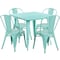 Flash Furniture Square 31.5" W, 31.5" L, 29.5" H, Metal, Green ET-CT002-4-30-MINT-GG - alternate 1