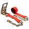 Mytee Products 3inx30ft Ratchet Strap w/Chain Anchor 5000 Lbs WLL for Flatbed Trailer - Red RS330C-R - alternate 2