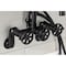 Kingston Brass Wall Mount Clawfoot Tub Faucet, Matte Black AE8450RX - alternate 3