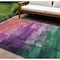 Homeroots 10' X 14' Purple Salmon And Green Abstract Washable Indoor Outdoor Area Rug 610960 - alternate 1
