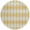 Homeroots 8' Gold And Light Brown Round Geometric Washable Indoor Outdoor Area Rug 577039 - alternate 4