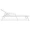 Leisuremod Marlin Patio Chaise Lounge Chair with Armrests in White Aluminum Frame, White MLAW-77W - alternate 2