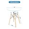 Fab Glass And Mirror Wood Table Bases with Round Glass Dining Table Top 36inches-1/2 Thick, Elegant Dining Table Ro DT-36WD - alternate 3