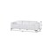 Homeroots 110" White Top Grain Leather Reclining Metal USB Sofa 720310 - alternate 4