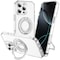 Alpha Digital iPhone 16 PRO Case w/ Magnetic Ring Stand- Full Protection, Soft Flex -360 shockproof IP16PR-CLEAR - alternate 1