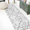 Jonathan Y Carwa Tribal Diamond Trellis Ivory/Black 2 ft. x 10 ft. Indoor/Outdoor Runner Rug SMB128D-210 - alternate 1