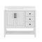 Flash Furniture Vega 42in. Vanity w/Sink, Cabinet w/Blk Hardware, Open Shelf & 3 Drawers, Marble Counter, Wht/Wht FS-VEGA42-WH-HDBLK-GG - alternate 3