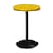 Leisure Craft 24" Round Perforated Pedestal Table, Portable, 40"H, Yellow 24TAB40-YELLOW - alternate 1