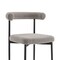 Armen Living Shannon Dining Chair with Matte Black Iron and Thundercloud Gray Fabric - Set of 2 LCSNSIBLKTGRY - alternate 2