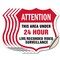 Signmission 24 Hour Surveillance Shield Sign Attenti, 4 inch X 4 inch, Vinyl Decal, 5PK SHI-D-5PACK-4-351 - alternate 1