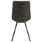Leisuremod Markley Modern Leather Dining Chair with Metal Legs, Grey MC18GR - alternate 2