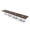 Skutchi Designs Rectangle Conference Table With Power, 48 in W, 240 in L, Brown HAR-REC-48X240-DOU-H3041-ESIL - alternate 1
