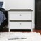 Homeroots 22" White Wood Two Drawer Nightstand 543672 - alternate 2