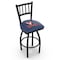 Holland Bar Stool Co 30" Blk Wrinkle Virginia Swivel Bar Stool, Jailhouse Back L01830Vrgnia - alternate 1