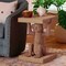 Bali & Pari Miyoco Monkey End Table - Handwoven Rattan Sculptural Accent Side Table with Platform Base 270-14843-ZORO - alternate 3