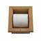 Homeroots Traditional Solid Teak Recessed Wall Mount Toilet Paper Holder 475867 - alternate 3