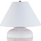 Homeroots 23" Red and White Ceramic Urn Table Lamp With White Cone Shade 546121 - alternate 2
