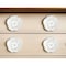 Homeroots Set of Six White Ceramic Flower Shape Drawer Pull Knobs, 6PK 635788 - alternate 2