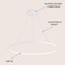 Jonathan Y Brice 35" Modern Contemporary Metal Round Dimmable Integrated LED Pendant, Matte White JYL7220I - alternate 5
