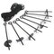 King Canopy 8-Piece Ground Anchor Kit, 15in Steel Powder Coated, Auger Style w/80 feet of Rope, Black A8200 - alternate 1