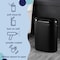 Happimess Robo Kitchen 13.2-Gallon Slim Oval Motion Sensor Touchless Trash Can with Touch Mode, Charcoal Black HPM1016B - alternate 2