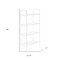 Homeroots 48" White Metal and Wood Four Tier Etagere Bookcase 489799 - alternate 2