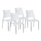 Office Star Products STC Series Straight Leg Stack Chair, White / Silver STC8300C4-11 - alternate 1