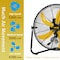 Edendirect 20 in. 3 Speed 5300 CFM High Velocity Heavy-Duty Drum Fan in Black with Copper Wire, Handle ZR-FAN-C20 - alternate 2