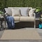 Homeroots 3' X 5' Natural And Light Brown Geometric Indoor Outdoor Area Rug 552721 - alternate 2