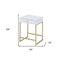 Homeroots 24" Gold And White Solid Wood End Table With Drawer 286068 - alternate 2