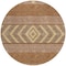 Homeroots 8' Orange Wheat And Taupe Round Southwestern Washable Indoor Outdoor Area Rug 613941 - alternate 4