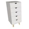 Homeroots 16" White Solid Wood Five Drawer Lingerie Chest 522812 - alternate 2