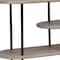 Homeroots 25 White And Gray Iron and Solid Wood Three Tier Bookcase 482681 - alternate 2