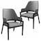 Leisuremod Ethora Collection Modern Wooden Dining Chair in Grey, 2PK EC22GR2 - alternate 1