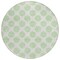 Homeroots 8' Mint Green And Ivory Round Polka Dot Washable Indoor Outdoor Area Rug 614919 - alternate 2