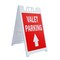 Signmission Valet Parking With Up Arrow, A-Frame & 2 Decals Installed, Heavy-Duty Plastic Frame SBHD-D-2436-Valet Parking With Up Arrow - alternate 1