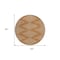 Homeroots 8' Copper And Beige Round Geometric Washable Indoor Outdoor Area Rug 598612 - alternate 3