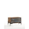 Homeroots Mid Century Walnut and Gray Faux Marble Two Drawer Nightstand 473038 - alternate 2