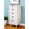 Homeroots 16" White Solid Wood Five Drawer Lingerie Chest 522812 - alternate 1