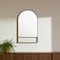Homeroots 40" Black Metal Arch Accent Mirror 607275 - alternate 1