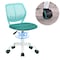 Homeroots Turquoise and White Adjustable Height Swivel Rolling Office Chair 568072 - alternate 3