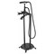 Anzzi Suni 3-Handle Claw Foot Tub Faucet with Hand Shower in Matte Black FS-AZ0052BKR - alternate 1