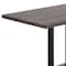 Flash Furniture Bennett 30 in x 48 in Solid Wood Indoor Tabletop, Dark Brown with 27 in x 15 in Black Double Column GSF-REC3048-DKBRN-TB002B-GG - alternate 2